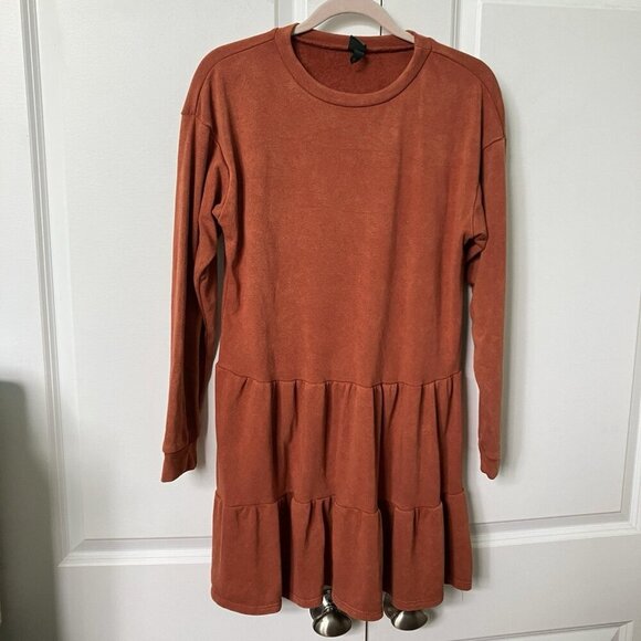 Wild Fable Dress Womens S Jersey Tiered Swing Comfy Mini Cottagecore - Picture 1 of 6